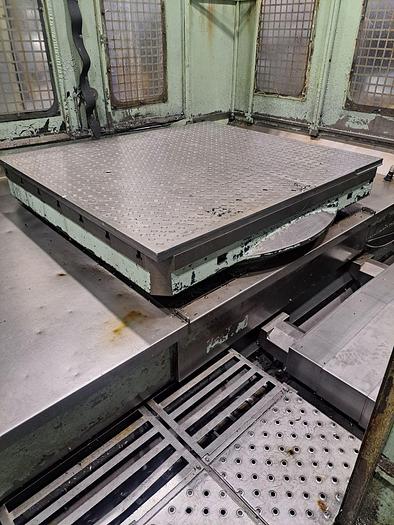 Used 1998 Kuraki Table Type Boring Mill, Model KBT 13A, 63" X 71" Table, 118.5" X Travel, 90.5" Y Travel, 90 ATC, Full 4th Axis, Fanuc 15 M CNC