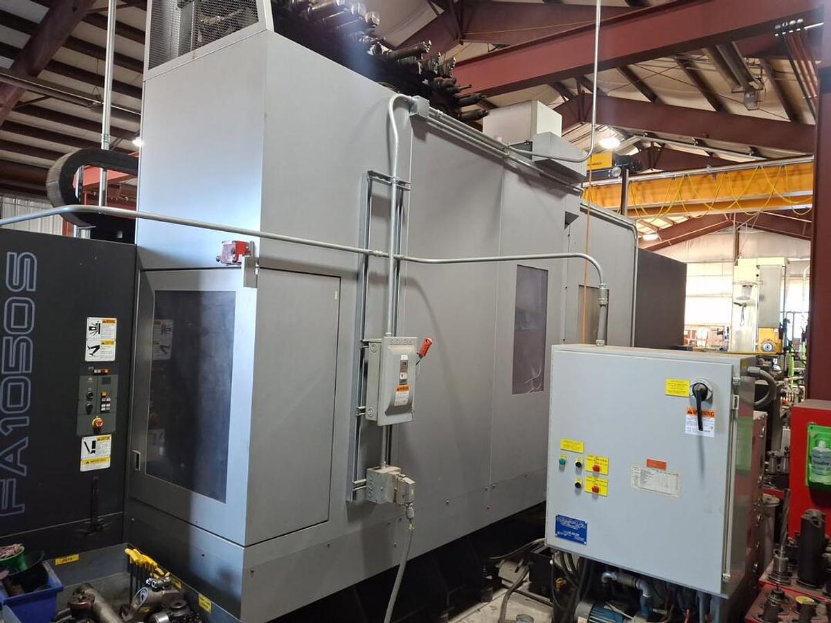 Used Toyoda Horizontal Machining Center, Model 1050SS, Pallet Size 41.3" X 41.3", X Travel 63", Y Travel 55", Z Travel45.2", 120 ATC, Fanuc