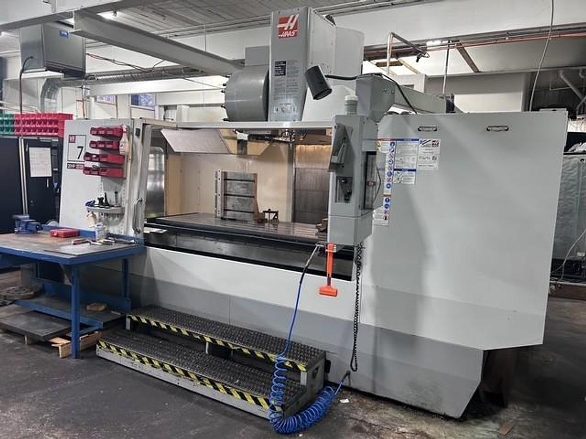 Used HAAS Vertical Machining Center, Model VF 7/40, X-84". Y-32", 7500 RPM, HAAS CNC, 2007