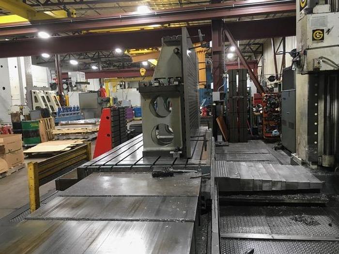 Used Giddings & Lewis Horizontal Boring Mill, Model PC 50, 60" X 144" Table, X Travel 144", Y Travel 92", 2500 RPM< 40 HP. Fanuc CNC