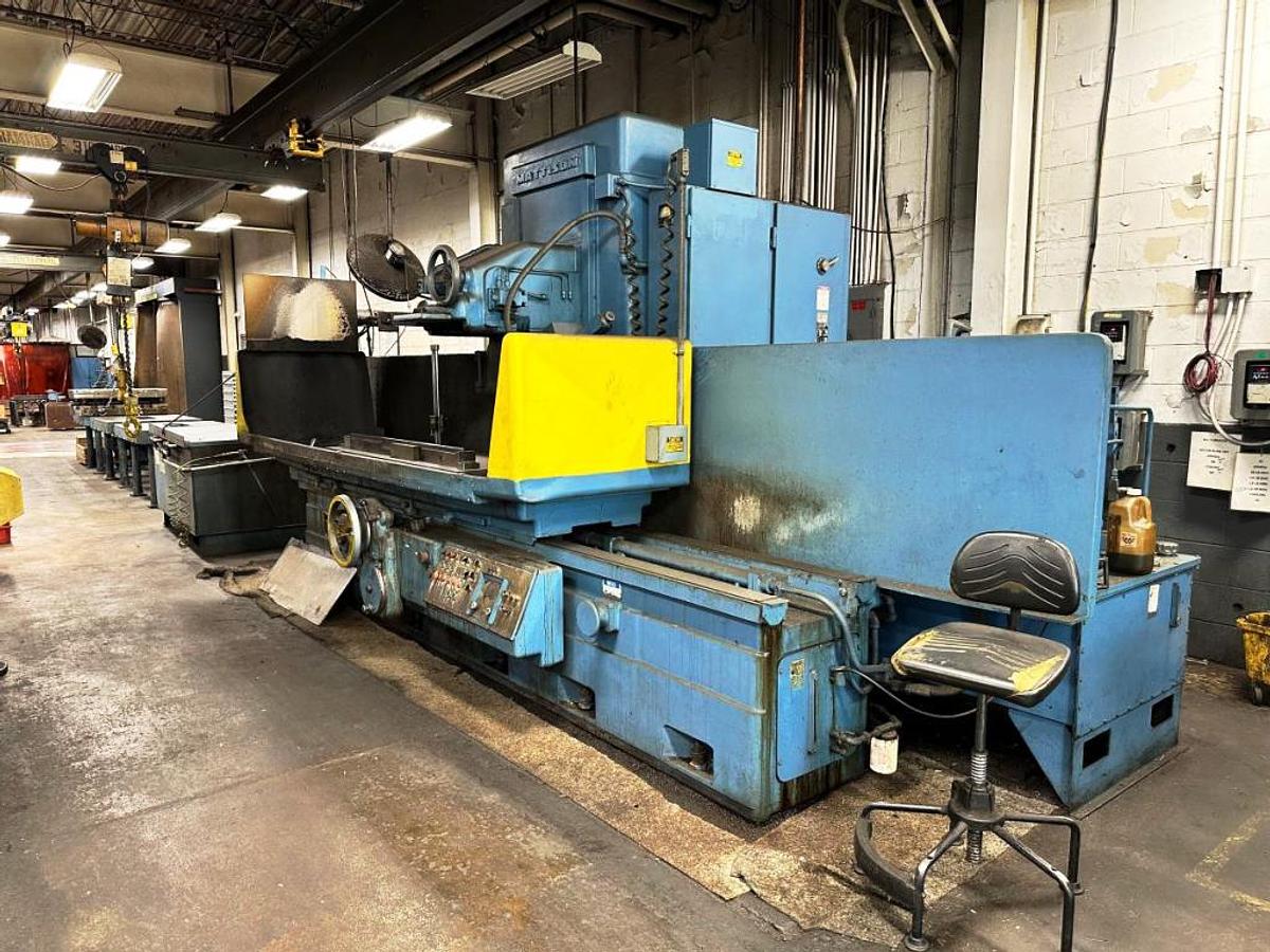 Used Mattison Horizontal Surface Grinder, 24" X 72" Magnetic Chuck, 30 HP Spindle