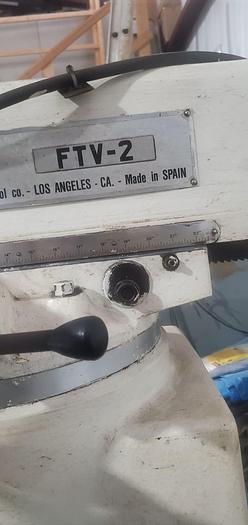 Used Lagun Vertical Milling Machine, Model FTV 2, 12" X 53" Table, 30" Table Travel, 3 Axis DRO, Power Feed.
