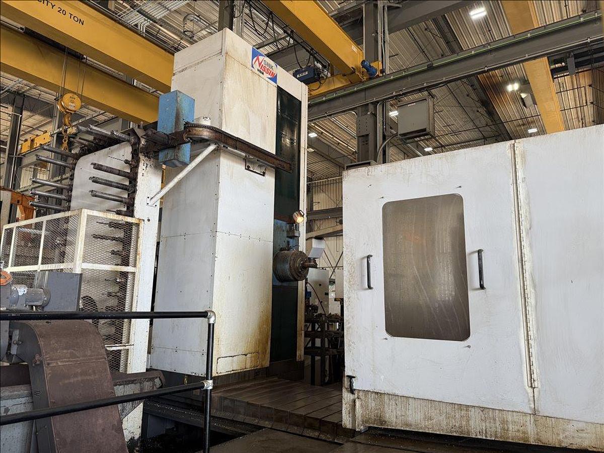 Used SNK-Nissin Table Type Boring Mill, Model BP 130/3.5, 5.1 Spindle, X-138", Y-98", Z- 27.5", 71" X 98" Table, 2500 RPM, 40 HP, 2010, Fanuc CNC