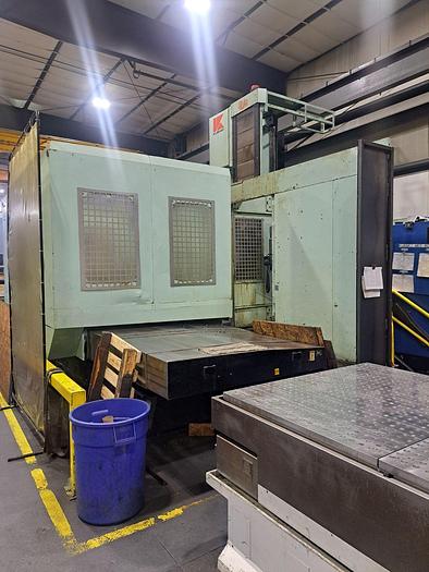 Used 1998 Kuraki Table Type Boring Mill, Model KBT 13A, 63" X 71" Table, 118.5" X Travel, 90.5" Y Travel, 90 ATC, Full 4th Axis, Fanuc 15 M CNC