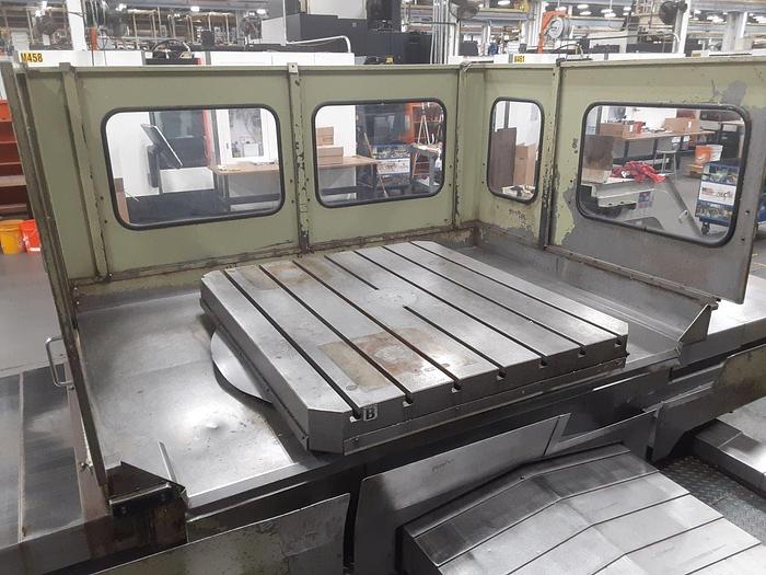 Used Kuraki Table Type Horizontal Boring Mill, KBT 11WDX, Table Size 55" X 63", X Travel 79", Y Travel 60" Spindle 4.33", 20 HP, 2500 RPM, Fanuc 15M CNC