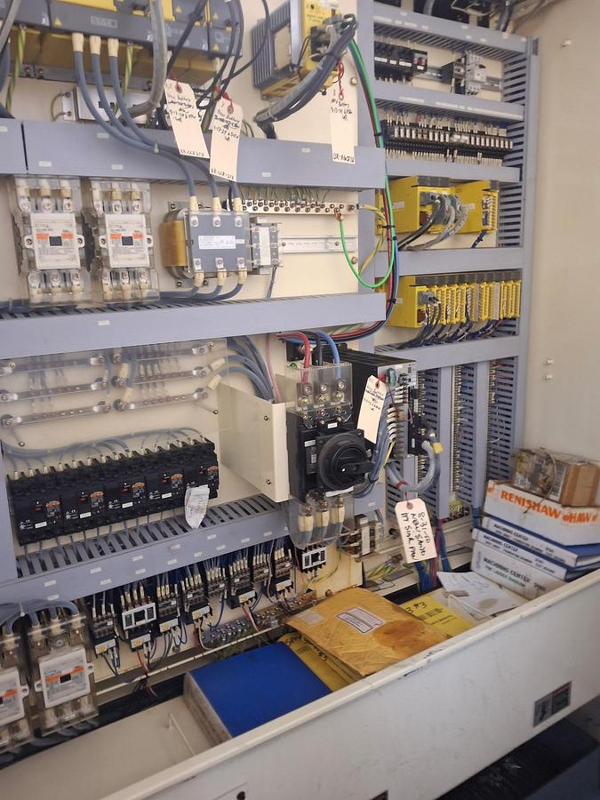 Used Nigata Model SPN 63, 24.5" X 24.5" Pallet, 39.4" X Travel, 34.5" Y Travel, 31.5" Z Travel, 30 HP, 12,000 PRM, Fanuc 16M