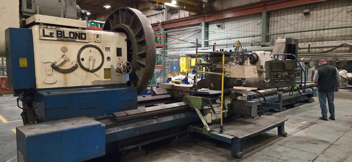 Used LeBlond Heavy Duty CNC Lathe, 84" Swing, 288" Between Centers, 100 HP, Fanuc 18 CNC Control