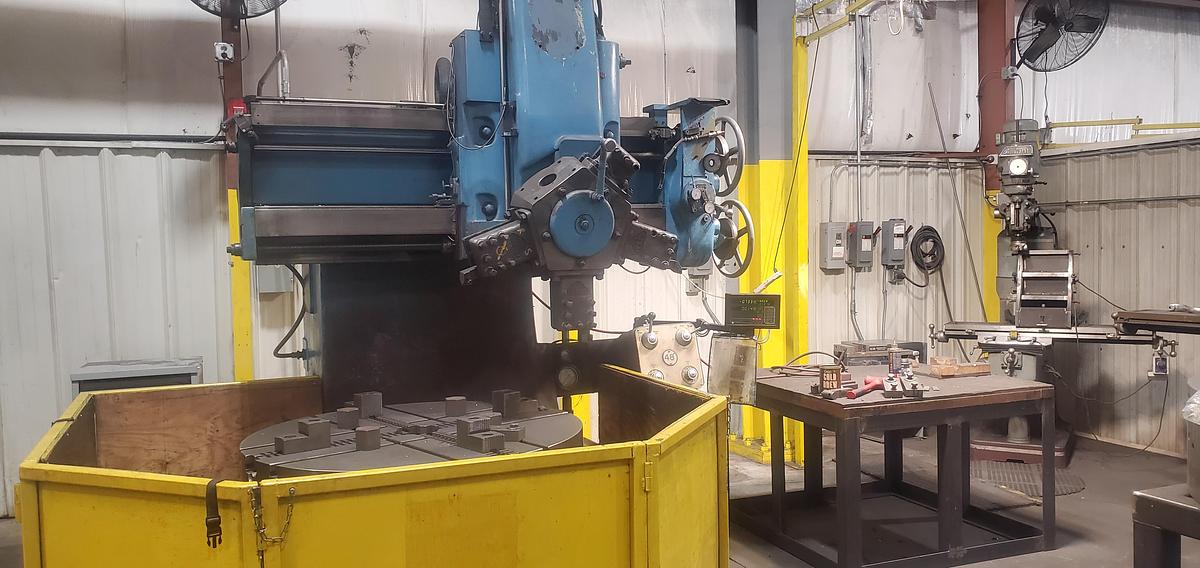 Used Webster Bennett Vatical Turret Lathe, 48" Table, 56" Swing, 3-125 RP, 20 HP, Pendant control, Serial Number 48-3923-14