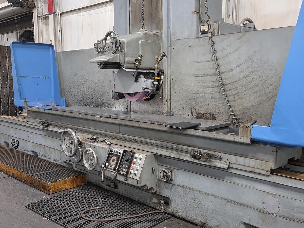 Used Mattison Horizontal Surface Grinder, 24" X 120" Magnetic Chuck, 30 HP Spindle