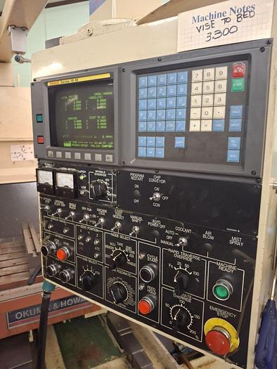 Used Okuma Howa Vertical Machining Center, Millac 65V, Table 29" X 94", X Travel 79", Y Travel 29", Z Travel 22", 6500 RPM, 15 HP, Fanuc 15 M CNC
