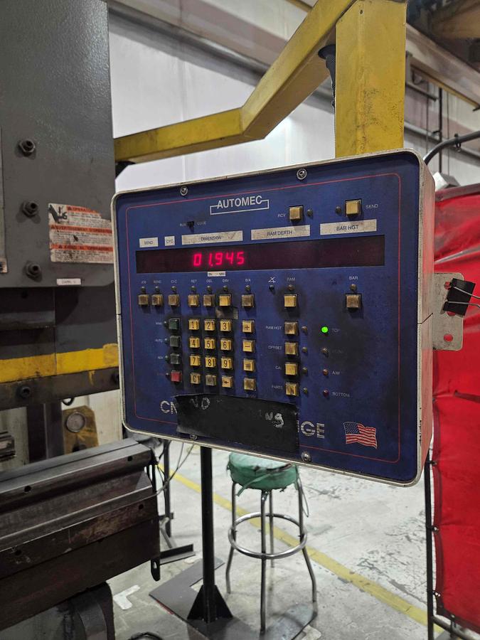 Used Standard Industrial Press Brake, Model AB200-12, 200 Ton, 144" Bed Length