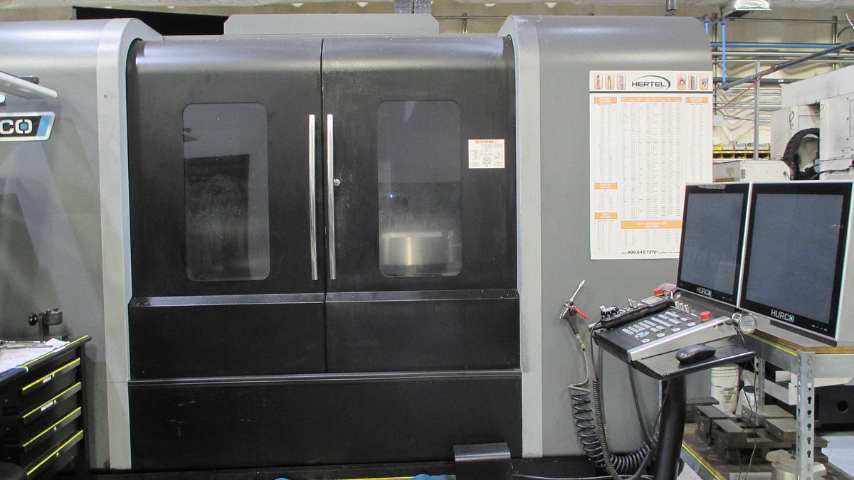 Used Hurco Vertical Machining Center, VMX60SRTi, 5-Axis Swivel Head & Rotary Table, 60" X 26" X 24", B C Axis, 5 Axis Spindle, Hurco CNC
