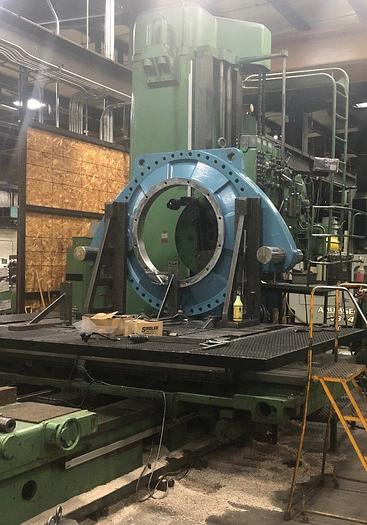 Used Giddings & Lewis Table Type Boring Mill, Model 560, 6" Spindle, X Travel 87.5", Y Travel 66", 40 HP