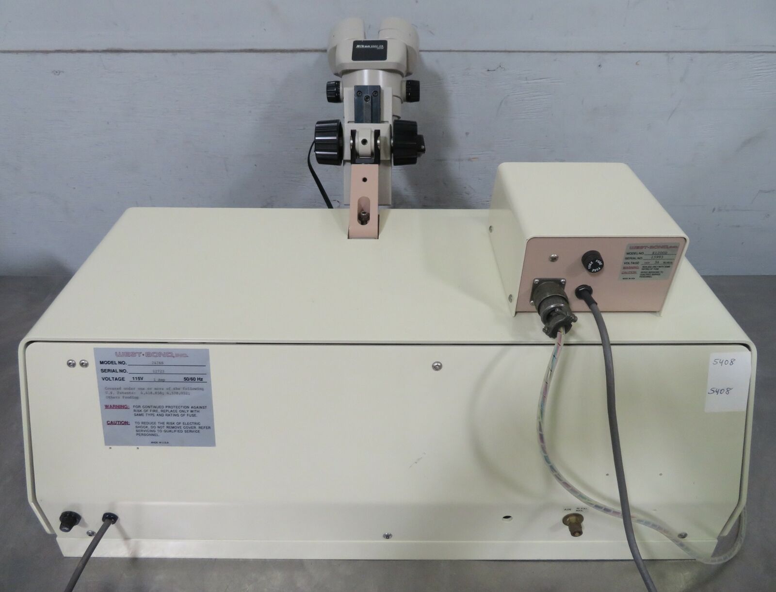 Refurbished Westbond  7476B 90° Vertical Feed Deep Access Wedge Bonder