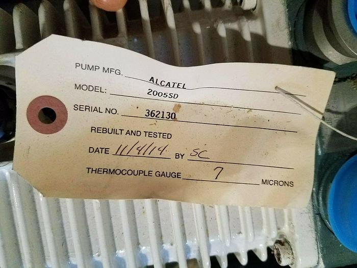 Used Alcatel Pascal 2005 SD Dual Stage Rotary Vane Pump REBUILT + FREE SHIPPING