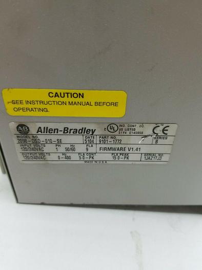Used Allen-Bradley 2098-DSD-010-SE Ultra 3000 Servo Drive Ser. B SAME DAY SHIPPING!