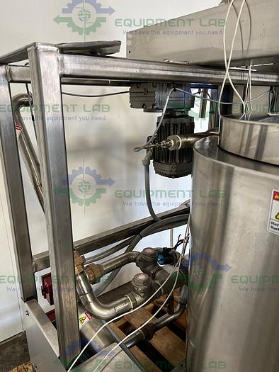 Used Metal Fabrication 50 Gallon Jacketed Mixing Tank w/ Side Sweeper, Controller