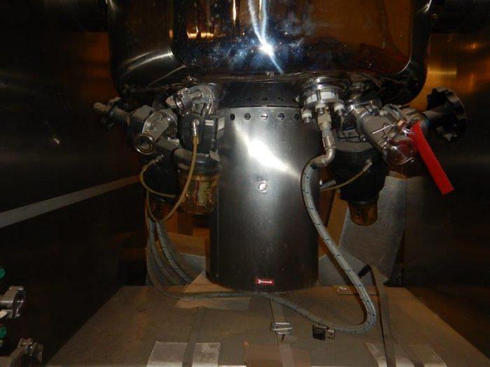 Used 40 GALLON (150 LITER) OLSA VACUUM HOMOGENIZER MIXER - 316L S/S - JACKETED