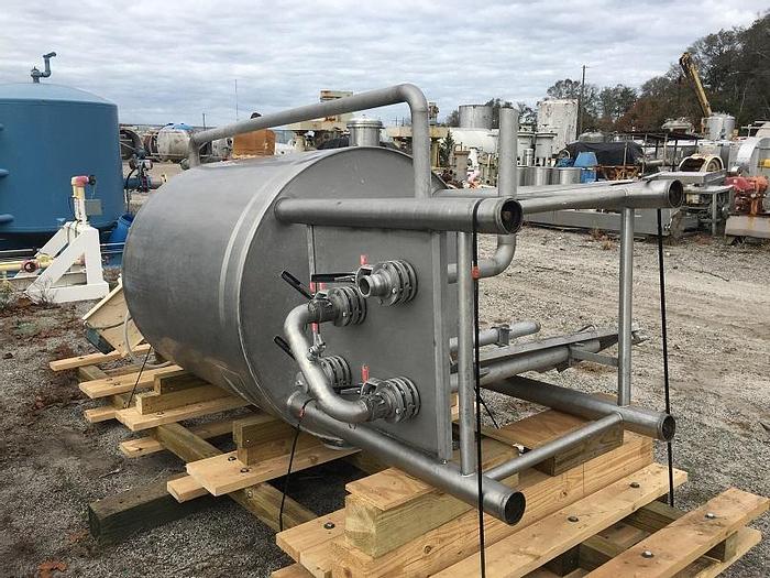 Used DCI INC. approximately 248 gallon 304 stainless steel vertical jacketed mix tank