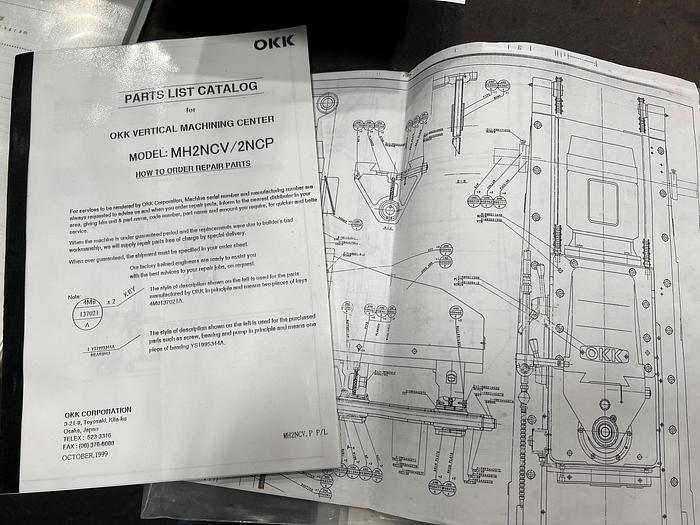 Used 2001 OKK MH-2NCP Plain Horizontal CNC Mill