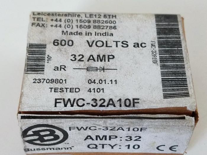 7 Stück Sicherungen, 32A, 600V, FWC-32A10F, Original Bussmann neu