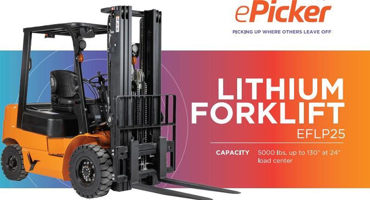 IN STOCK New ePicker Model EFLP25-189 5000 LB Capacity - Lithium Ion Powered Ask About Onsite Demo!!