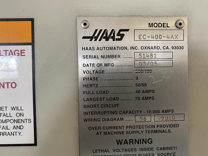 Used 2005 Haas EC400 4AX