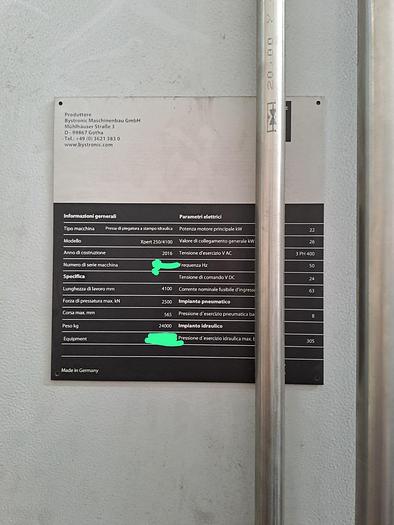 Used  BYSTRONIC 4000mm x 250t Press Brake #0151