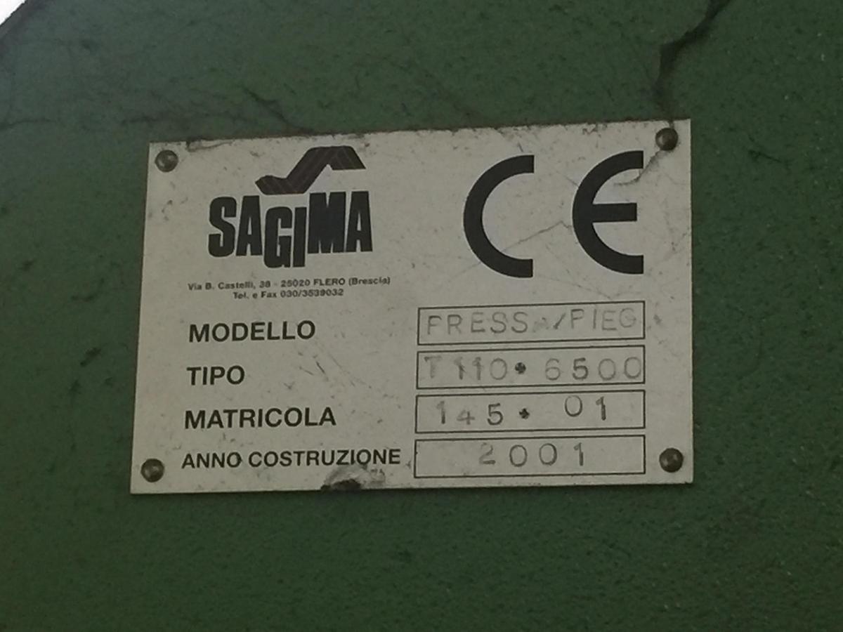 Used  SAGIMA 6550mm x 1.2mm Press Brake #4876