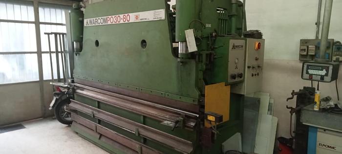 Used  WARCOM 3000mm x 80t Press Brake #0329