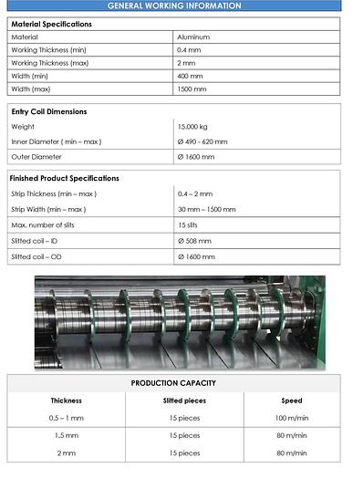 New F&P + Other 1500x2mm Simple Slitting Line #4905