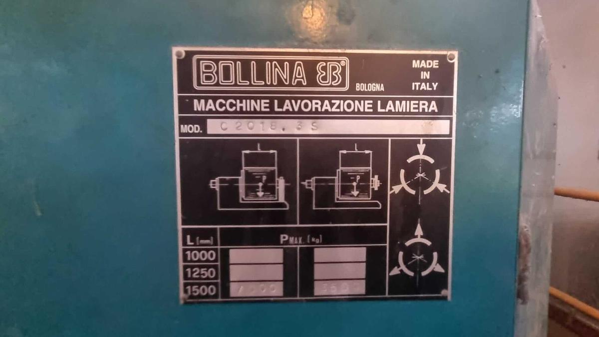 Used  BELGIUS 1500x1.5/2mm Multi-Blanking Line #4921