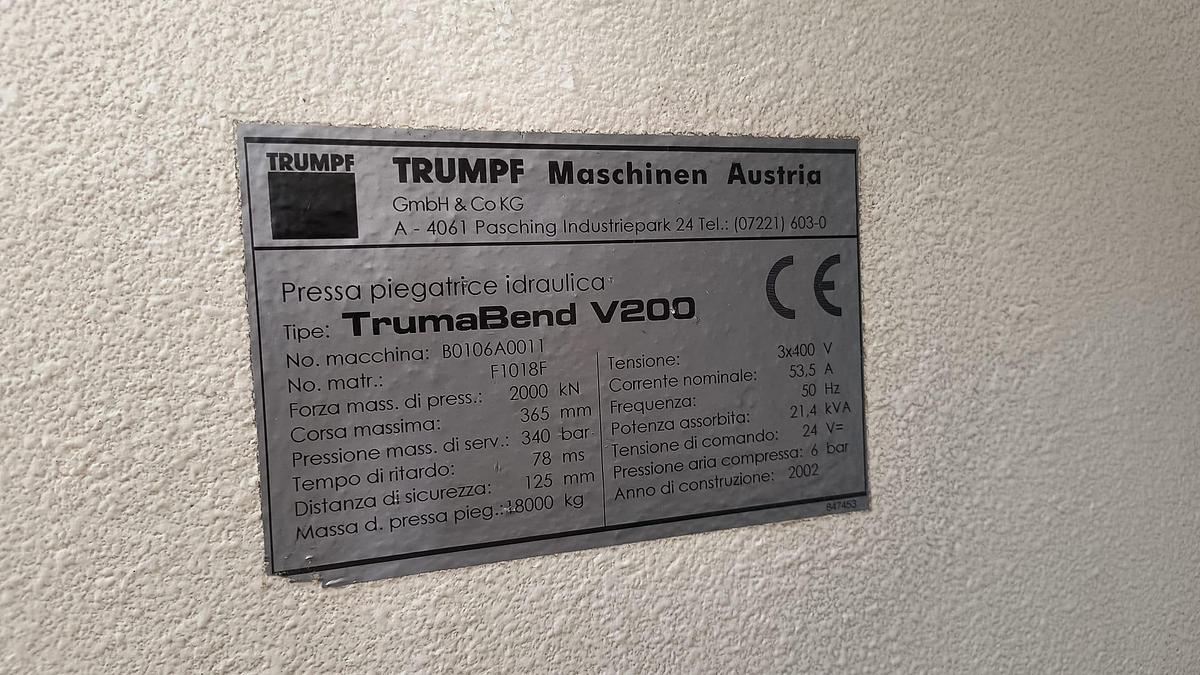 Used  TRUMPF V320 Press Brake (Used)