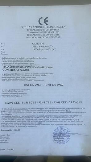 Used CAMU  1550x2mm S.S. CTL Line, Roll Feeder Type #0042.1