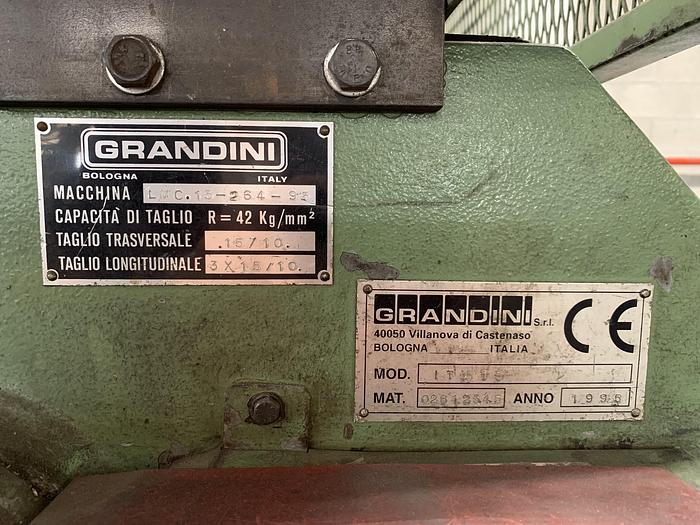 Used GRANDINI 1500x1.5mm Multi-Blanking Line #4932