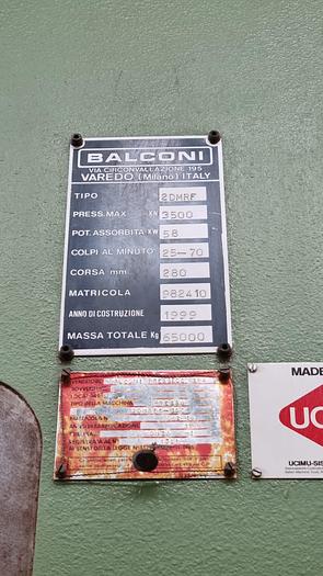 Used  BALCONI 350 ton Mech. Press. #0157