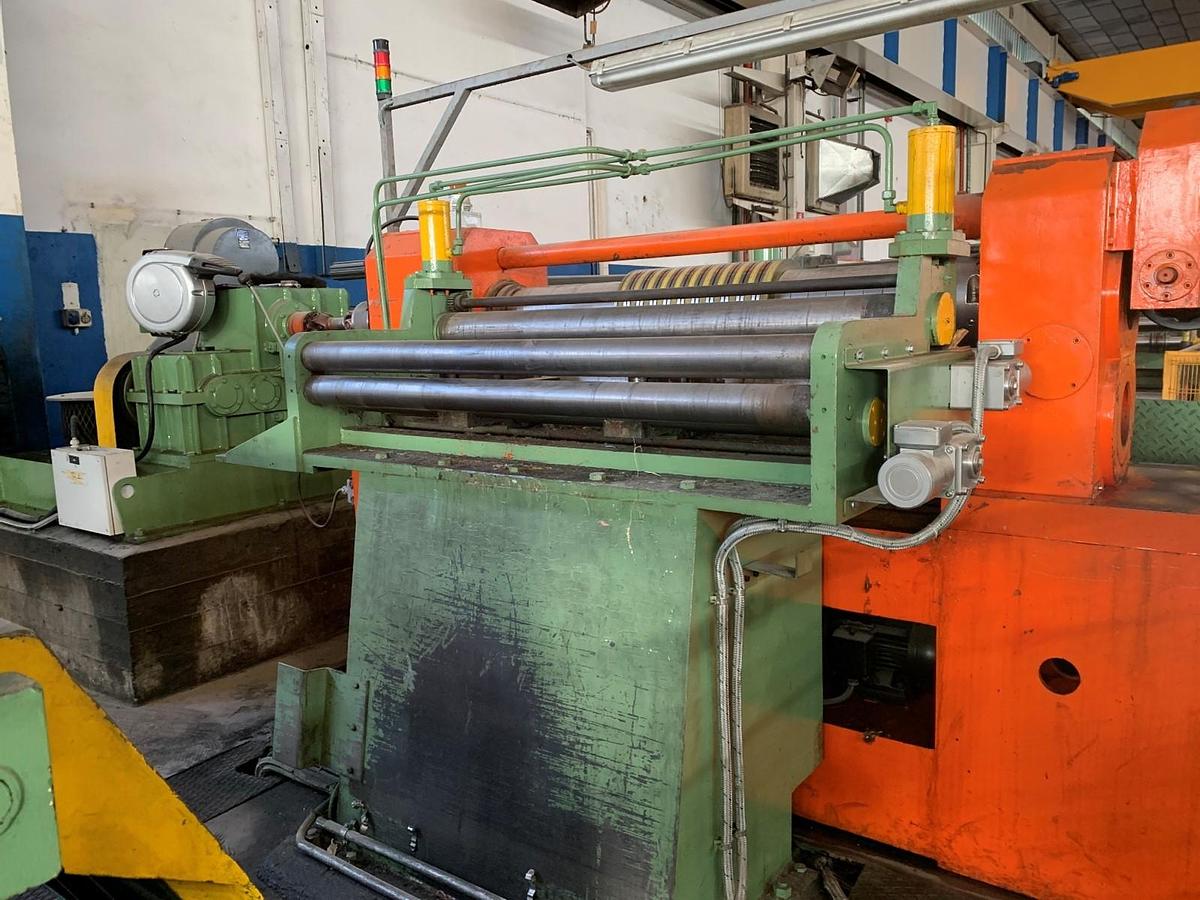 Used  F&P 1250mm x .2-1.8mm / 15ton Slitting Line for sale (Used)