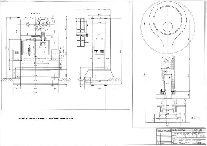 Used  BALCONI 350 ton Mech. Press. #0157