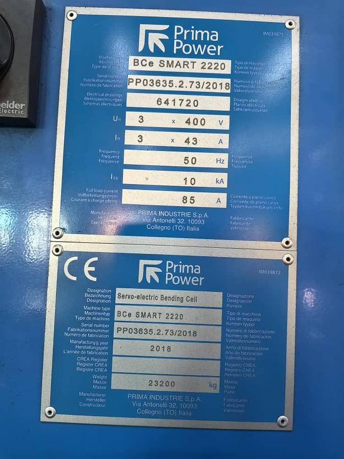 Used  PRIMA POWER BCe Smart 2220