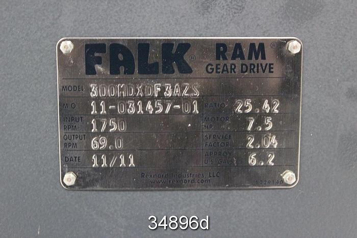 Refurbished Falk 300MDXDF3AZS Ram Gear Drive, 25.42/1 Ratio #34896