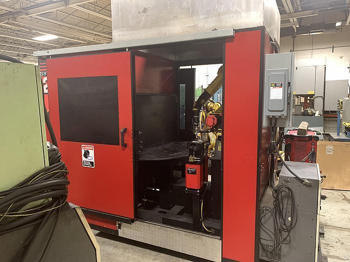 Used 2012 LINCOLN ELECTRIC  SYSTEM 20 MIG WELDING CELL WITH FANUC ARCMATE 100IC ROBOT AND R30iB CONTROLLER