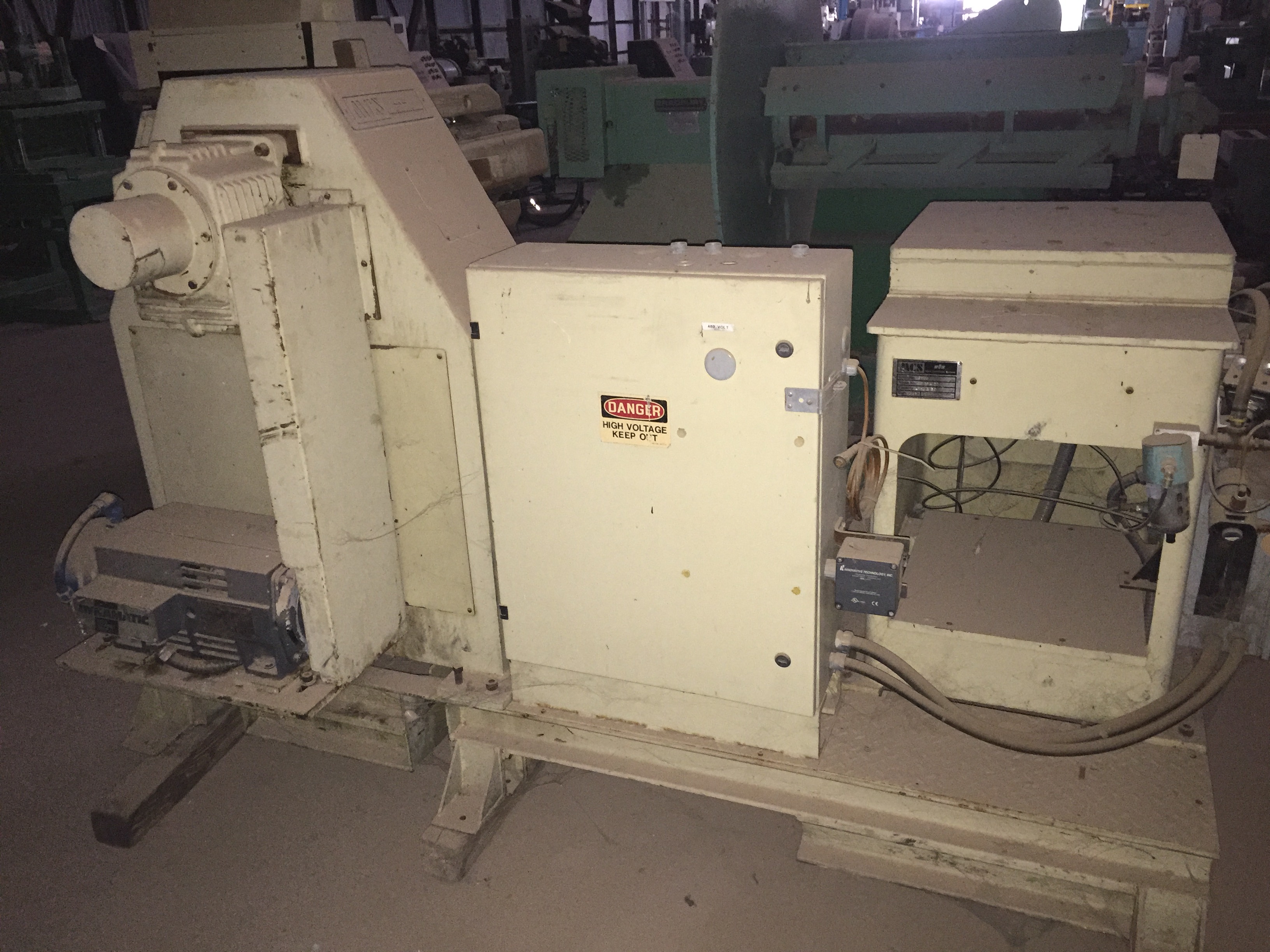 Used Coil Reel with Straightener Base