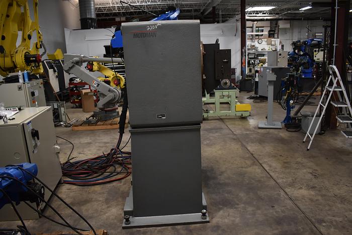 Used Yaskawa Motoman MA3100 Complete Robotic Welding Cell With Miller 450 and MH3100 positioner On Track