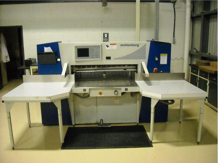 Used 45" WOHLENBERG GUILLOTINE PAPER CUTTER MADE IN GERMANY