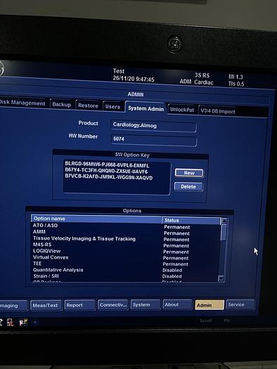 Gebraucht GE Vivid S6 Ultraschallgerät mit 2x Sonden und Sony Drucker