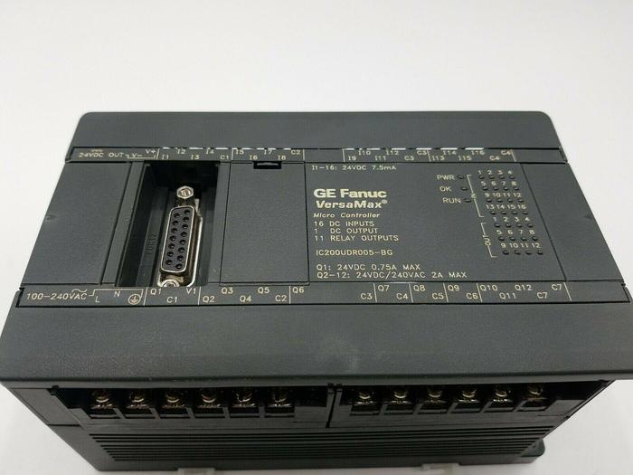Used GE FANUC IC200UDR005-BG VERSAMAX MICRO CONTROLLER 24VDC