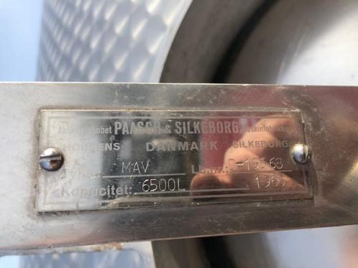 Used 6500 liters rustfrie tanke