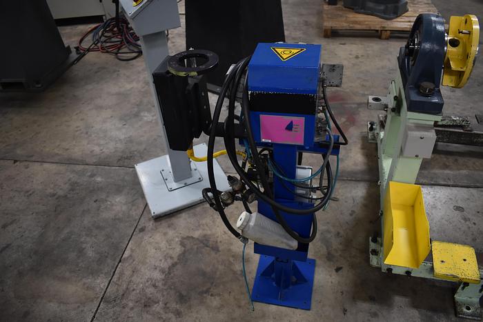 Used Yaskawa Motoman MA3100 Complete Robotic Welding Cell With Miller 450 and MH3100 positioner On Track