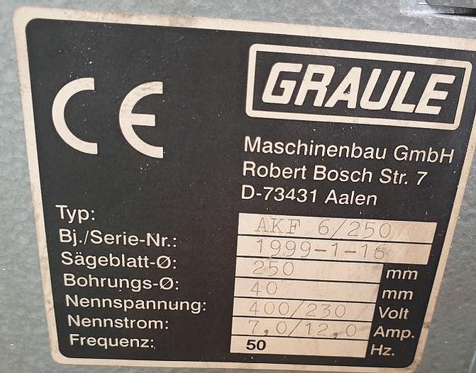 Gebraucht Ausklinkfräse Graule AKF 6/250