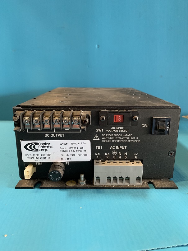 Used Copley Controls Power Supply PST-070-08-DP